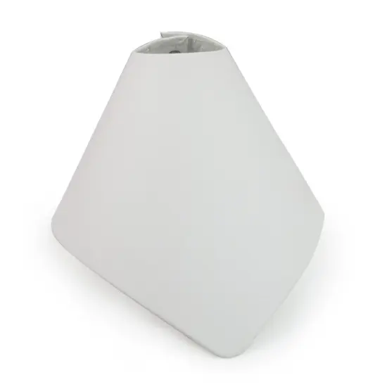 Foldable Snap Fasten Necklace Cone Display White Leatherette {1}