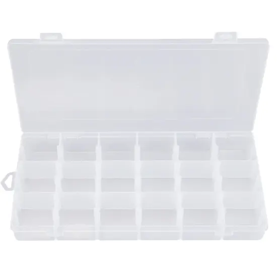 Tackle Box Organizer Plastic Organizer Boxes Large 18 Grids Compartment box with Dividers Clear Containers Jewelry Beads Storage {2}
