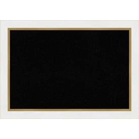 Eva Framed Corkboard, Black Cork Eva White Gold {1}