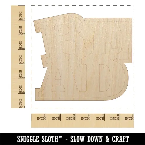 Read Stacked Text Unfinished Wood Shape Piece Cutout for DIY Craft Projects {1}