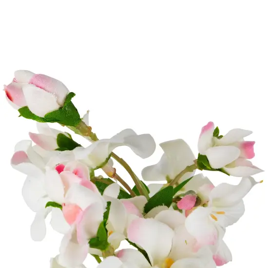Allstate Geranium Artificial Floral Spray - 19" - White and Pink {5}