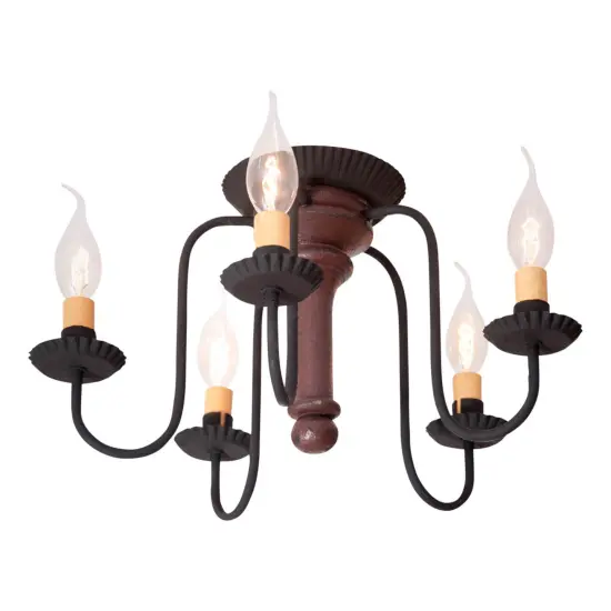 Irvin's Country Tinware Berkshire Ceiling Light in Plantation Red {1}