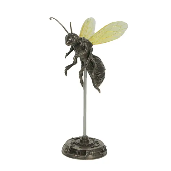 Bronze Finish Steampunk Hornet Specimen on Museum Mount Statue 10.5 Inches High {1}