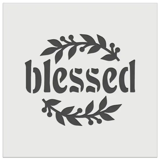 Blessed Leaf and Berries Wall Cookie DIY Craft Reusable Stencil {2}