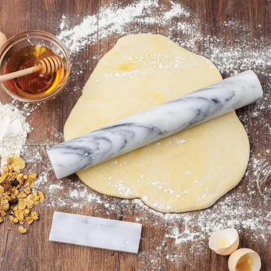 Fox Run French Marble 11" Rolling Pin with Base, 3 x 13 x 3 inches {4}