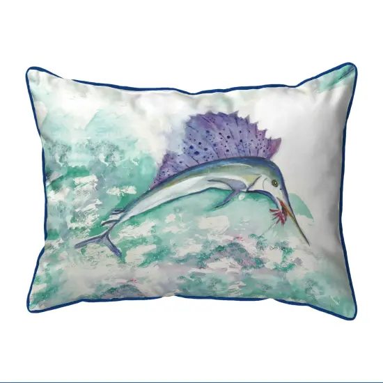 Betsy Drake Betsy's Sailfish Extra Large 20 X 24 Indoor / Outdoor Pillow {1}