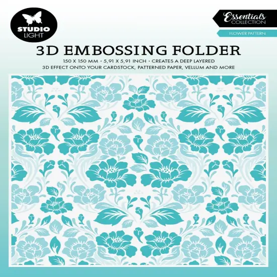 Studio Light Essentials Embossing Folder-Nr. 17, Flower Pattern {1}