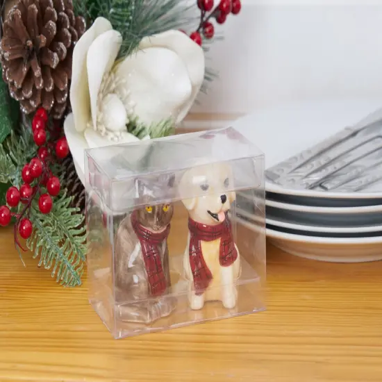 Christmas Dog and Cat Salt & Pepper Shakers Set of 2 {5}