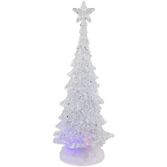 Northlight LED Lighted Acrylic Christmas Tree with Star Decoration - 12" - Multicolor Lights Clear {3}