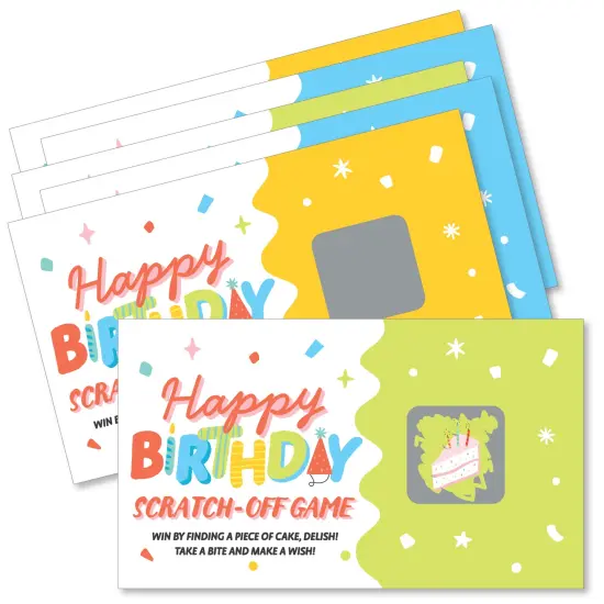 Big Dot of Happiness Party Time - Happy Birthday Party Game Scratch Off Cards - 22 Count {1}