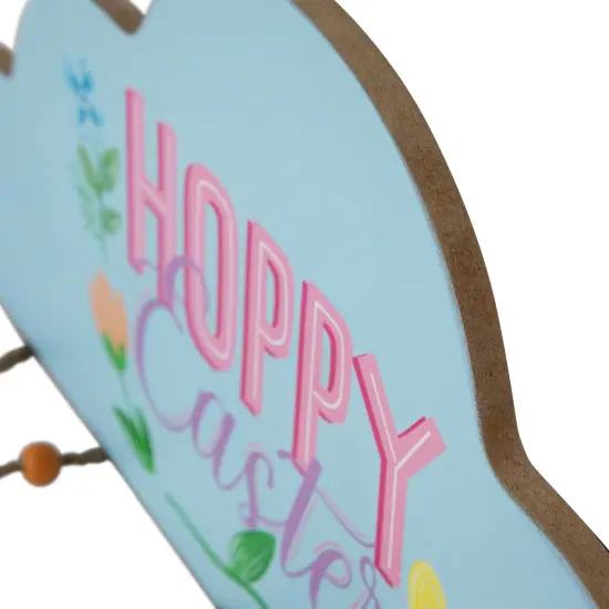 Northlight Hoppy Easter Wooden Wall Sign with Bunny and Eggs - 15.75" Multi {7}
