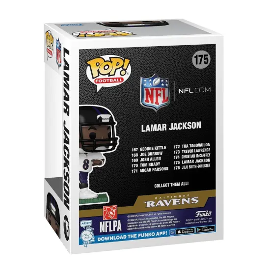 Baltimore Ravens NFL Funko POP | Lamar Jackson (Away Jersey) {5}