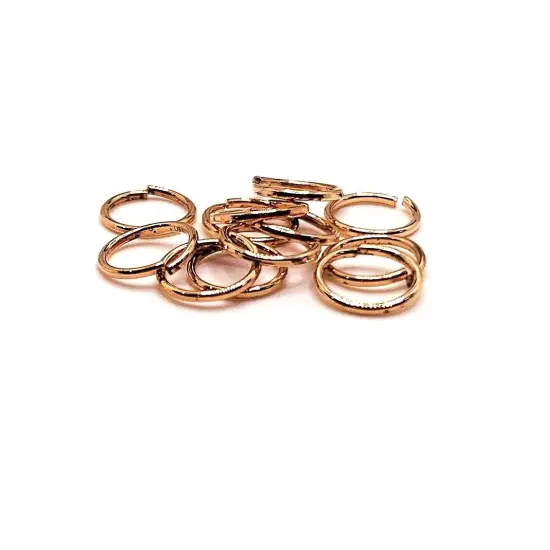 100, 500 or 1,000 Pieces: 7 mm Rose Gold Jump Rings, 21g {1}