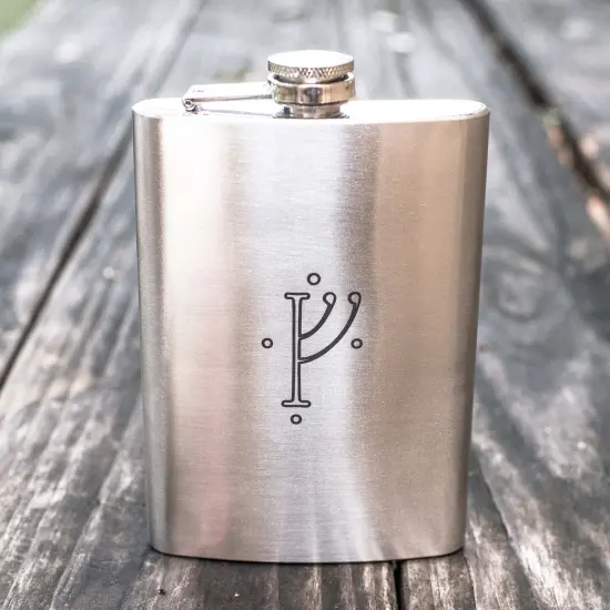 8oz G Rune Stainless Steel Flask {3}