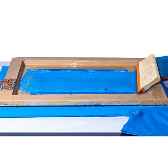 2 Pieces 2 Sizes Screen Printing Squeegee, 75 Durometer Wooden Ink Scraper for Screen Printing, 9.4 and 5.9 inch {3}