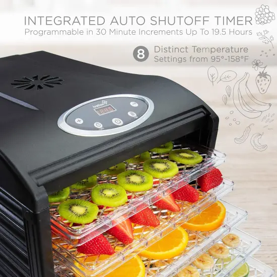 Ivation, Plastic Tray Food Dehydrator For Snacks, Herbs, Fruit & Beef Jerky {2}