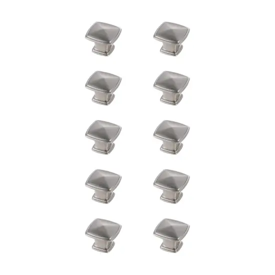 Marcel 1.2" Brushed Nickel Square Knob Multipack (Set of 10) {1}