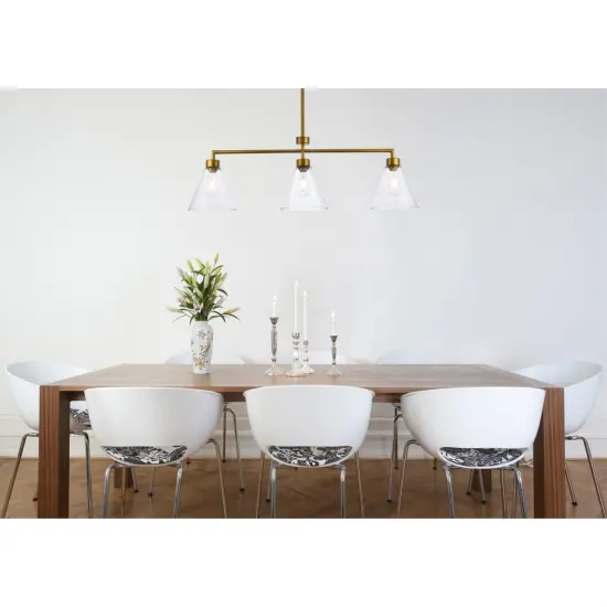Mera 3 lights brass pendant {2}