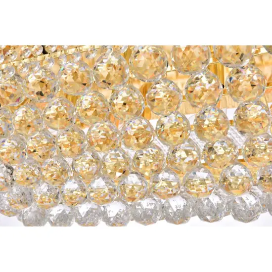 Primo 18 light Gold Flush Mount Clear Royal Cut Crystal {5}