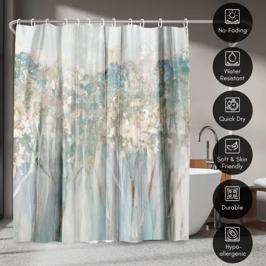 Americanflat 71" x 74" Shower Curtain, Dewy Iii by PI Creative Art {4}