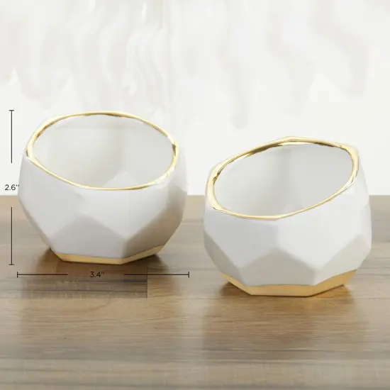 Geometric Ceramic Planter - Small (Set of 3) {6}