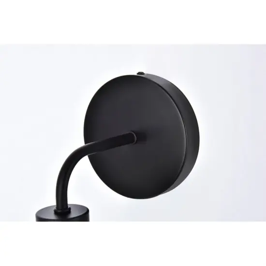Hanson 1 light bath sconce in black with frosted shade {6}