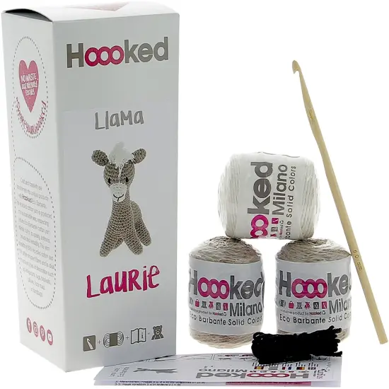 Hoooked Amigurumi DIY Kit W/Eco Barbante Yarn-Llama Laurie {2}