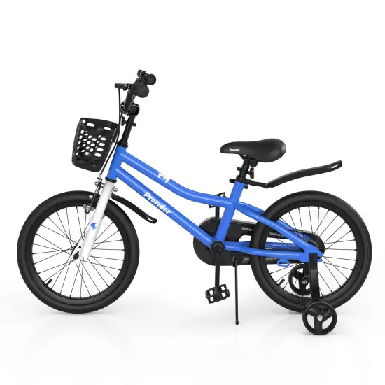 18 Feet Kid's Bike with Removable Training Wheels Blue {4}