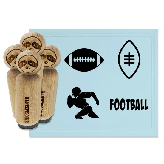 Football Ball Player Running Sport Text Rubber Stamp Set for Stamping Crafting Planners {7}