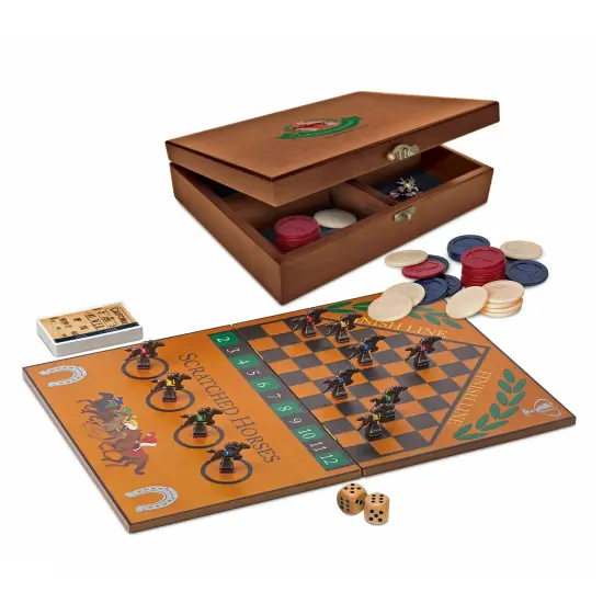 WE Games Grand National Horse Race Game in a Wooden Box {4}