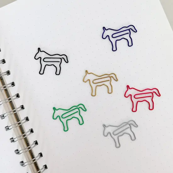 Wrapables Paper Clips Bookmarks for Office Home School (Set of 50) Horses {4}