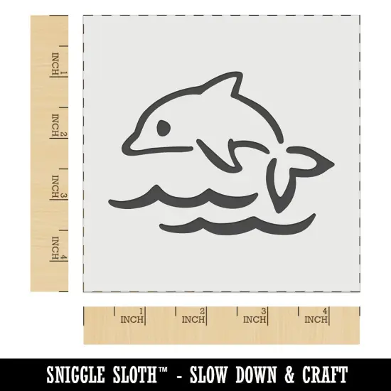Fun Jumping Dolphin Ocean Waves Wall Cookie DIY Craft Reusable Stencil {7}