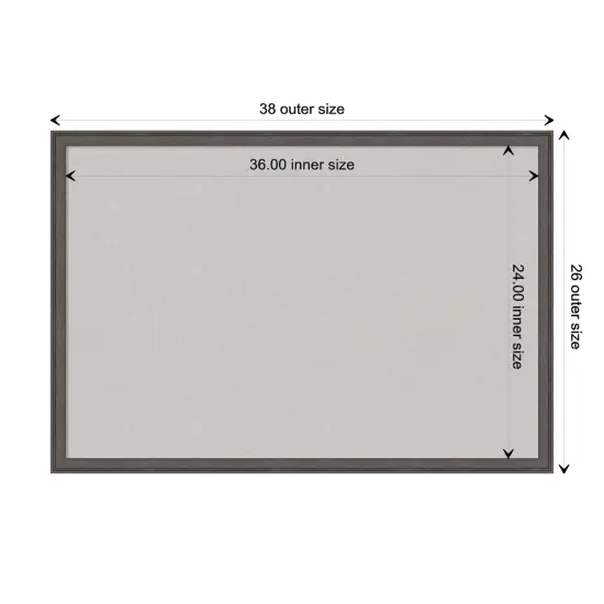 Florence Framed Corkboard, Grey Cork Florence Pewter {3}