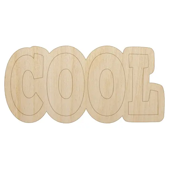 Cool Fun Text Unfinished Wood Shape Piece Cutout for DIY Craft Projects {7}
