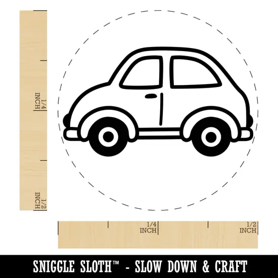 Cute Car Self-Inking Rubber Stamp for Stamping Crafting Planners Purple {1}