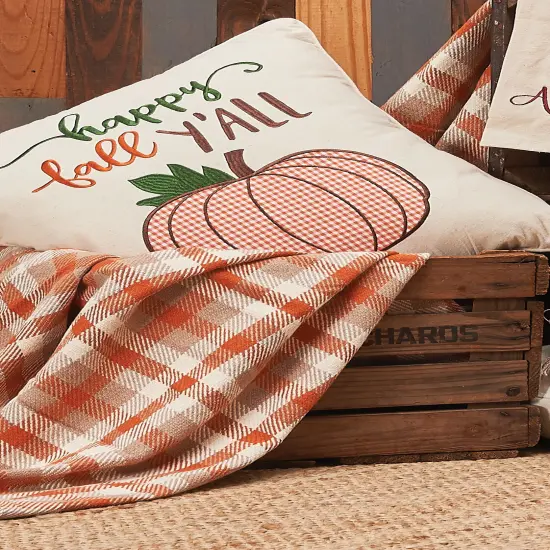 Dunmore Plaid Woven 50" x 60" Throw Blanket with Fringe {6}