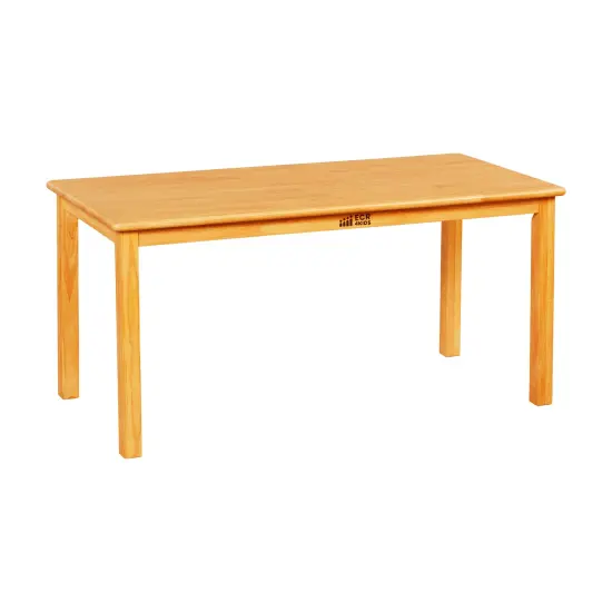 24in x 48in Rectangular Hardwood Table with 22in Legs, Kids Furniture Honey {1}