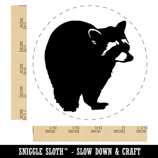 Racoon Sketch Rubber Stamp for Stamping Crafting Planners {1}