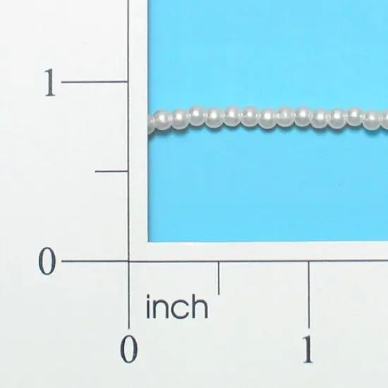 Loose Round 3mm Ivory Pearls - 60" Strand White {1}