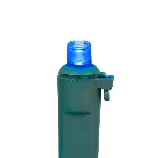 Northlight LED Wide Angle Christmas Lights - Blue and White - 16.25' Green Wire - 50ct {6}