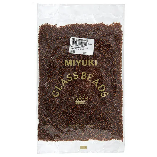 Miyuki 250g Silverlined Round Rocailles Seed Beads, 11/0 Dark Topaz #5 {3}