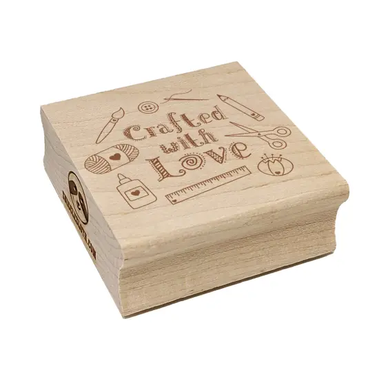 Crafted with Love Crafting Sewing Square Rubber Stamp for Stamping Crafting {7}