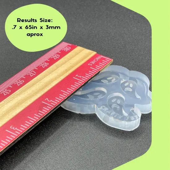 Ghost Studs Earring Silicone Mold, Resin Mold (d14) {3}