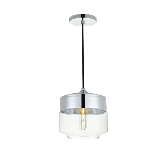 Ashwell 1 Light Chrome Pendant With Clear Glass {3}