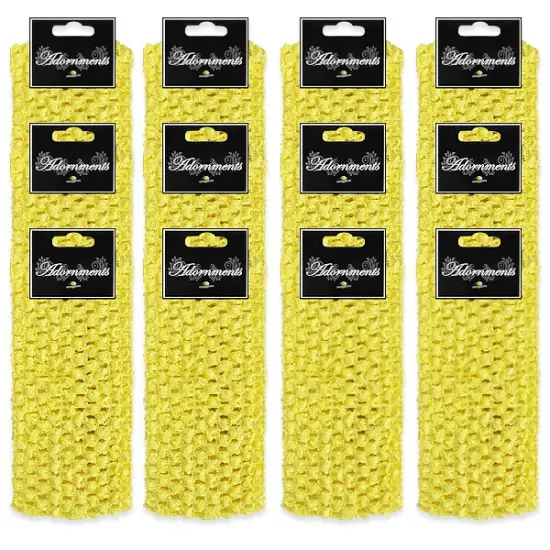 Pack of 12 2 3/4" Crochet Headband Yellow {1}