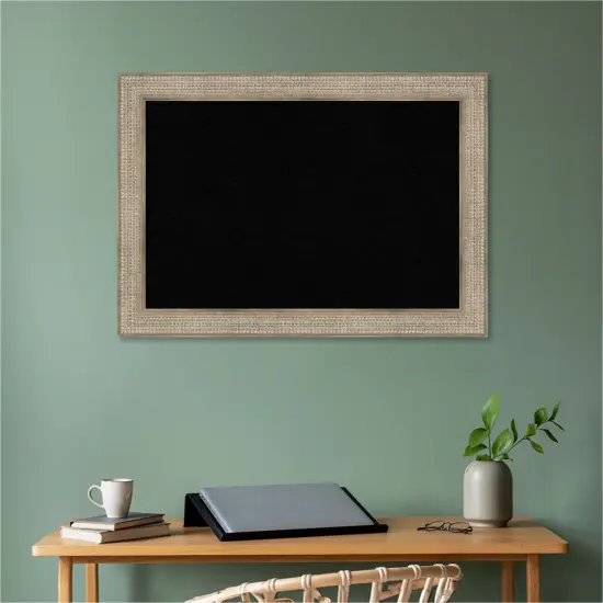 Trellis Wood Framed Corkboard, Black Cork Trellis Silver {5}