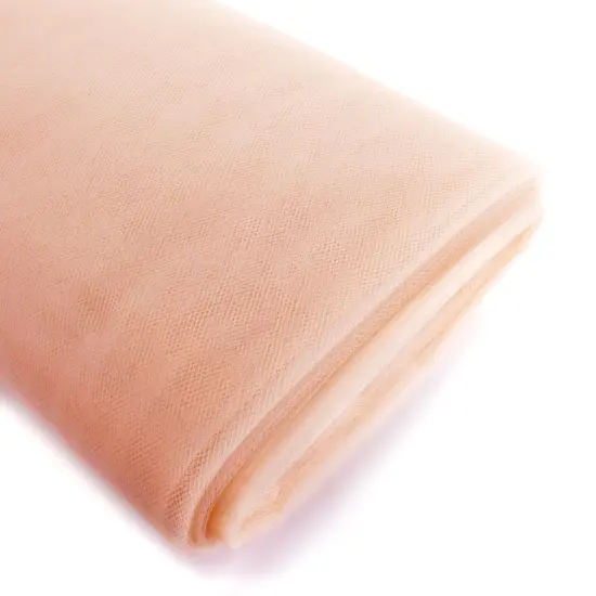 54" Tulle Fabric Bolt Barely Peach {2}