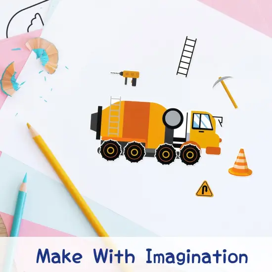 Wrapables Make Your Own Sticker Sheets, DIY Make a Face Animal, Food, Party Favor Stickers (24 Sheets) Construction {3}