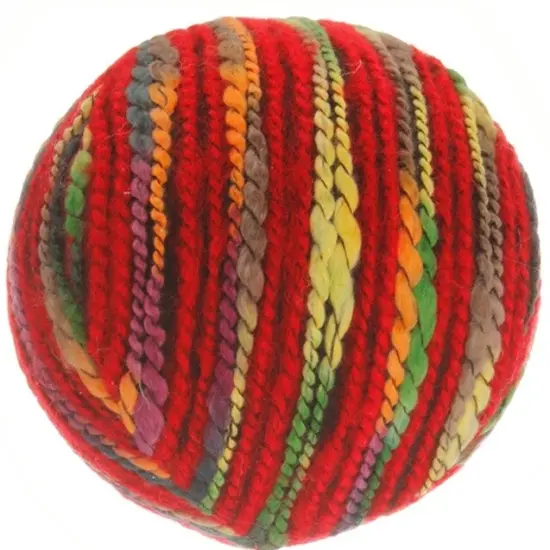 Raz Red and Green Strings Christmas Ball Ornament 5" (125mm) {3}