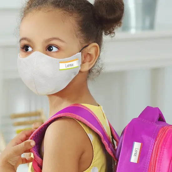 Avery No-Iron Fabric Name Labels, Playful Stripes Preprinted Designs, Handwrite Only, 24 Preprinted Labels (40774) {2}